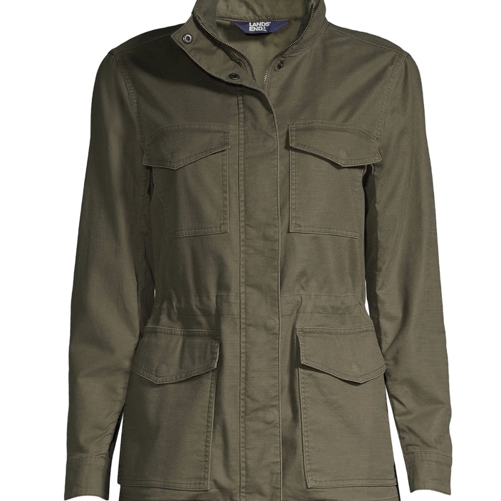 Lands End Women's Petite Hooded Field type Jacket. Petite X-Small. Olive